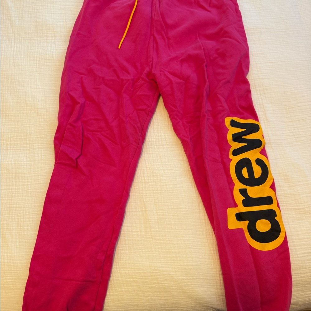 Drew House hot pink sweatpants. Worn once. Also selling matching hoodie!